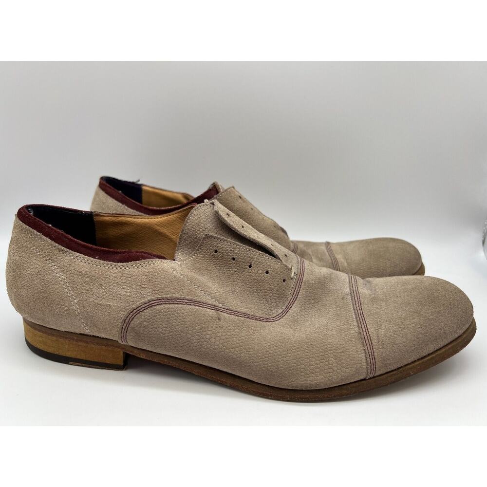 Robert Graham Men Palos Verdes Beige Oxford Shoe US 12D RARE